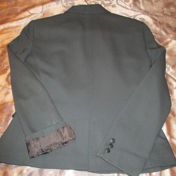 CALVIN KLEIN 100% WOOL CHARCOAL GREY BLAZER/JACKET - Picture 4 of 8